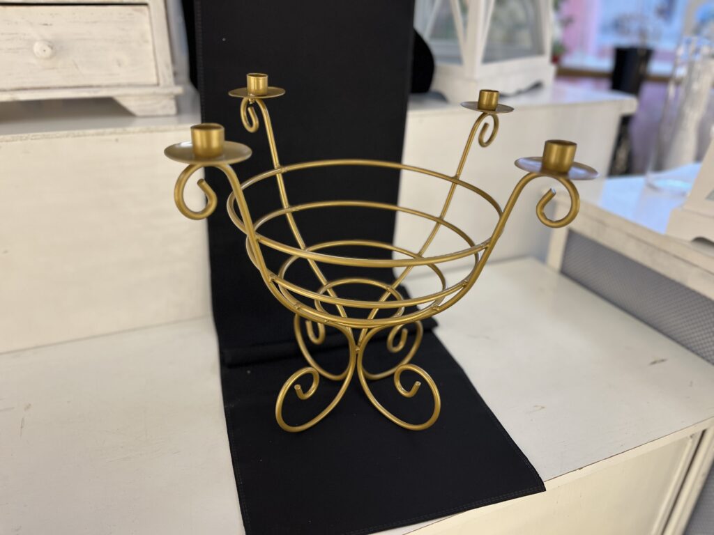 świecznik złoty na 4 świece 