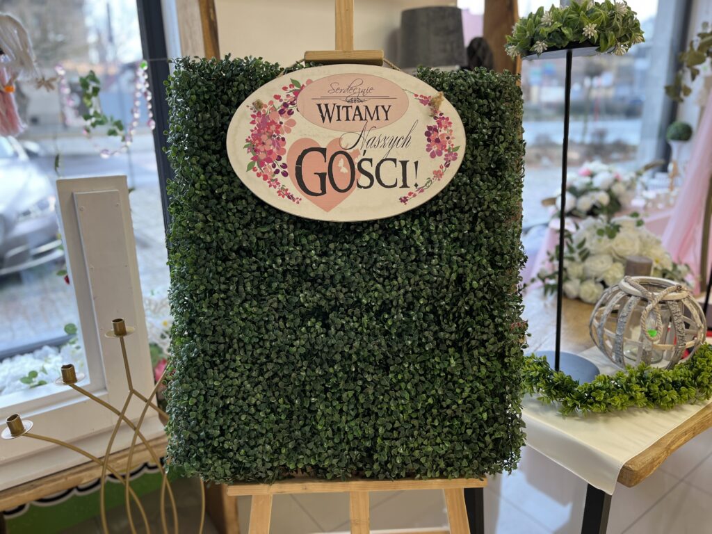 tablica powitalna bukszpanowa