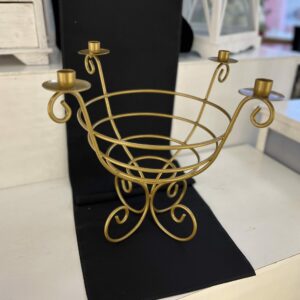 image00033 świecznik złoty na 4 świece